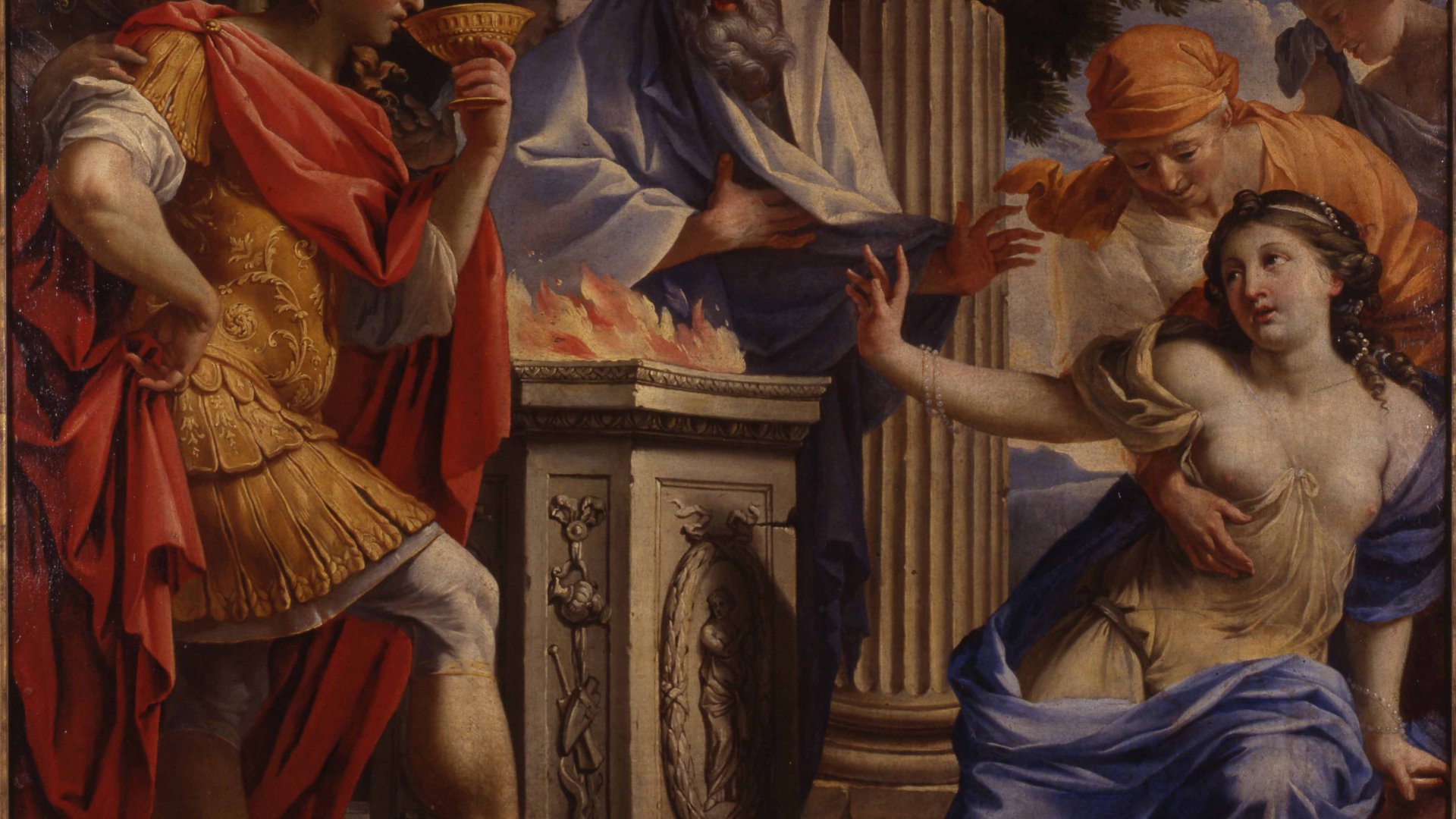 Die Vergiftung von Camma und Synorix im Tempel der Diana